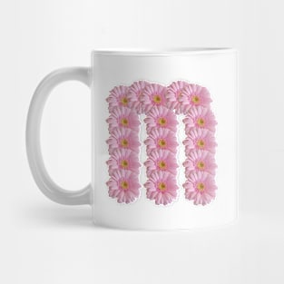 Letter m Pink Gerbera Daisy Mug